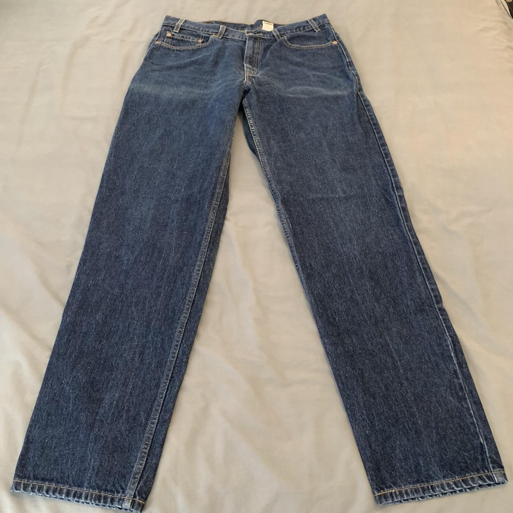 Levis 550 Jeans Mens 36x36 Blue Medium Wash Relaxed Fit Tapered Denim Pants